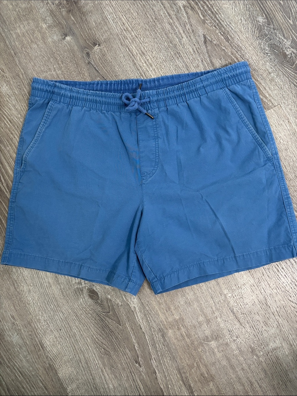 Copper & Oak Men’s Shorts Pull On Drawstring Size Large Blue 6 inch inseam
